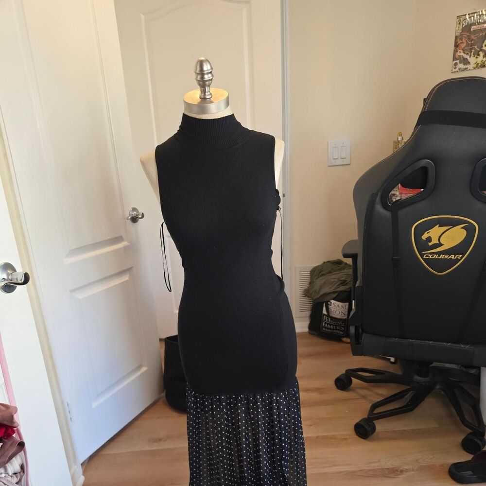 Unbranded Women's Black and Navy Dress